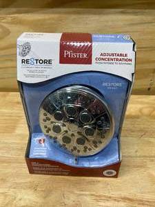 lot 28 image: PFISTER Restore Polished Chrome 3-Spray Shower Head 2.5-GPM (9.5-LPM)