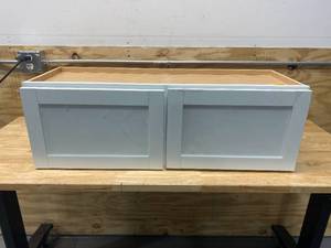 lot 44 image: HAMPTON BAY Courtland Shaker Assembled 36 in. x 12 in. x 12 in. Stock Wall Kitchen Cabinet in Polar White Finish
