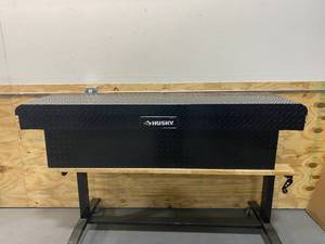 lot 6 image: HUSKY 71.36 Matte Black Aluminum Full Size Crossbed Truck Tool Box