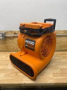 lot 9 image: RIDGID 1625 CFM Blower Fan Air Mover with Handle and Wheels