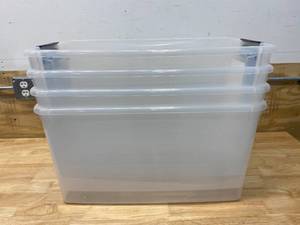 lot 50 image: STERILITE Lot of 4-  70 Qt. Ultra Storage Boxes (no lids)