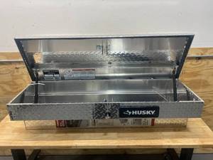 lot 16 image: HUSKY 46.8 in. x 15.7 in. x 13.3 in. Aluminum Low Side Truck Box