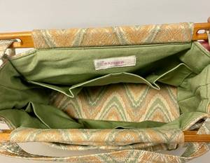 lot 32 image: Knitting Basket and Yarn Lot.