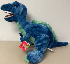 lot 42 image: JUMBO T-Rex and Brachiosaurus Plush Dinosaur Toys.
