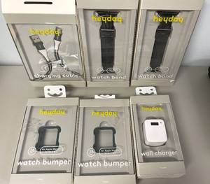lot 31 image: Lot of Apple Watch Accessories- Bands Cover and Chargers
