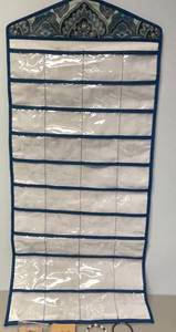 lot 48 image: Avon Hanging Jewelry Organizer w Lot of Necklaces and Earrings