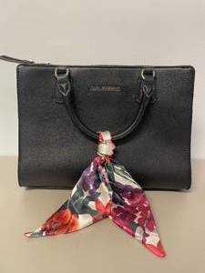 lot 51 image: Dana Buchman Winter Black Tote Purse Handbag