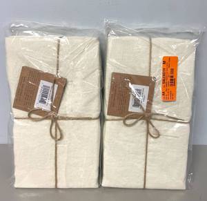 lot 78 image: 2 Pack Cream Euro Sham Pillow Cases