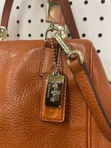 lot 89 image: Coach Designer Brown Handbag with Crossbody Strap