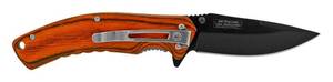 Folding Pocket Knife with Wooden Handle - 4.5 Overall