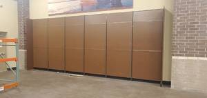 Retail Wall-mount Pegboard and Shelf Uprights (4ft wide per section)
