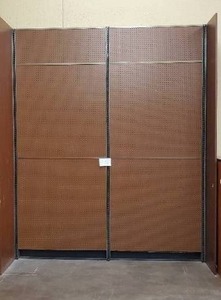 Retail Wall-mount Pegboard and Shelf Uprights (4ft wide per section)