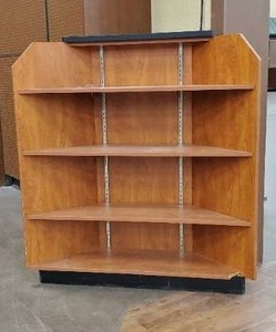 Display Corner Shelving Unit - Four Shelves, Three Adjustable
