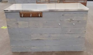 Retail Utility Counter with Stainless Steel Top (60w x 24d x 36t)