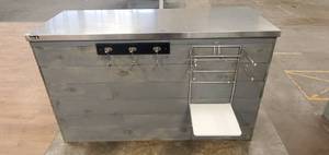 Retail Utility Counter with Stainless Steel Top (60w x 24d x 36t)