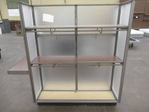 Rolling Retail StorageDisplay Case. (52 x 25 x 59 Tall).