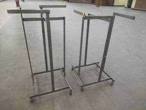 Retail Extendable Clothing Rack (27 x 27 x 51-71 Tall. Arms Extend as well. - Each Rack is missing 1 arm.
