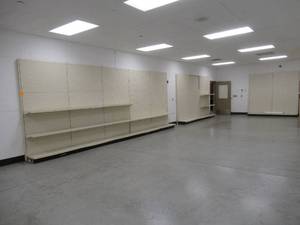 Retail Gondola Wall Display Shelving Units, Each Unit is (4ft wide, 8ft tall, 18 deep). 10 sections. Comes as pictured.