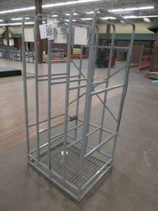 Metal Vertical Display Rack for Carpet and Other Tall Items (33 x 27 x 63 Tall).