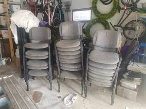 lot 553 image: Lot of (25) MetalFabric Pad Dining Chairs
