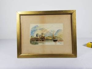 lot 57 image: Framed Watercolor