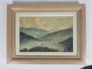 lot 59 image: Framed Oil on Board