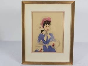 lot 61 image: Framed Watercolor