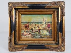 lot 63 image: L.Knight Framed Oil on Board