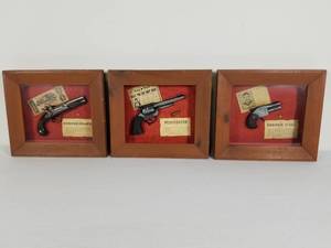 lot 88 image: Framed Decorative Historic Firearms
