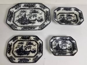 lot 96 image: Antique Transferware 4 Pcs