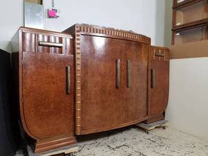 lot 123 image: Massive Vintage Jules Lelue Style Cabinet