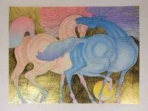 lot 127 image: TrystSigned Etching Mixed Media
