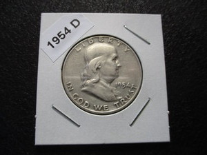 39. 1954-D Franklin Silver Half Dollar