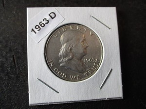 47. 1963-D Franklin Silver Half Dollar