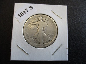 56. 1917-S (San Francisco Mint) Walking Liberty Silver Half Dollar