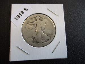 57. 1918-S (San Francisco Mint) Walking Liberty Silver Half Dollar