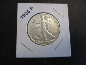 60. 1936-P (Philadelphia Mint) Walking Liberty Silver Half Dollar