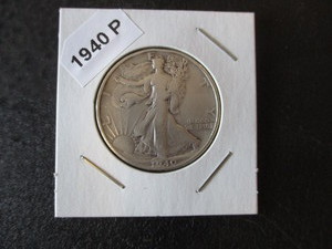63. 1940-P (Philadelphia Mint) Walking Liberty Silver Half Dollar