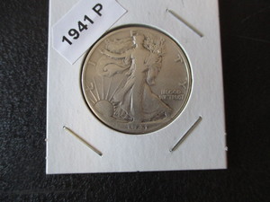 64. 1941-P (Philadelphia Mint) Walking Liberty Silver Half Dollar