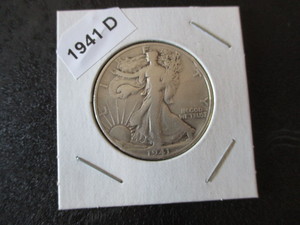 65. 1941-D (Denver Mint) Walking Liberty Silver Half Dollar