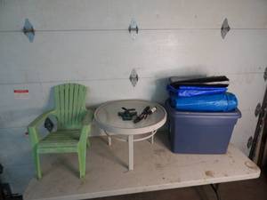 Small Chair & Glass Top Table