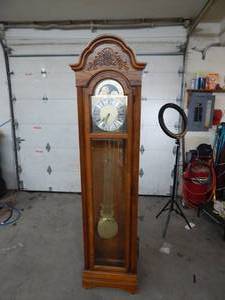 Grandfather Clock (83x18) Missing Glass On Top Sides