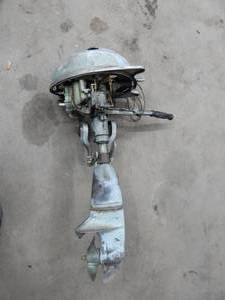 Antique Boat Motor (Unknown Brand Or Hp. For Parts Or Repair)