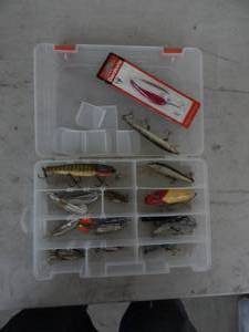 Tackle Box With Lures, Papalas, Spoons-Some Are Vintage