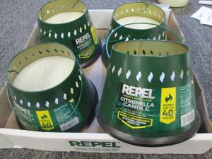 lot of 4 repel citronella candles ...