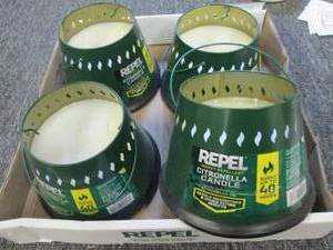 lot of 4 repel citronella candles ...