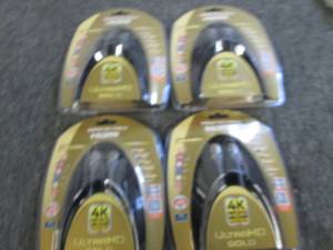 lot of 4 monster cable hdmi ultraHD...
