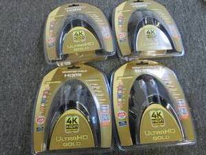 lot of 4 monster cable hdmi ultraHD...