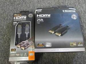 lot of 2 hdmi cables 125 foot and ...