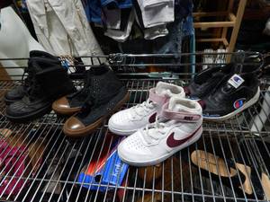 4-Pair Of Kids Shoes Champions Size 13, Nike Size 1, Converse & Nike Size 2